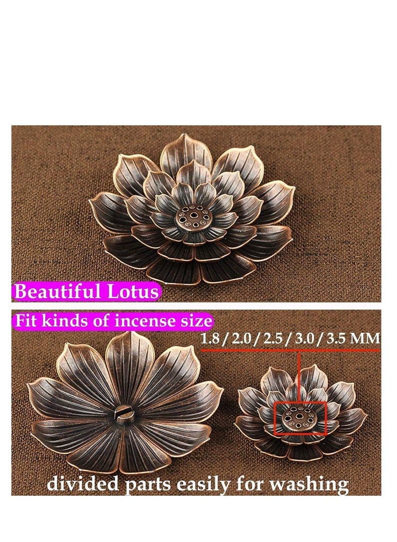 Incense Burner Bowl, Ceramic Handicraft Holder for Sticks, Coil Lotus Ash Catcher Tray Gray, Home Fragrance Accessories