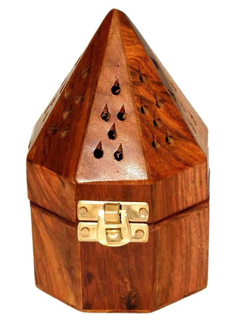 Wooden Bakhoor Burner/Mabkhara/pyramid shape incense burner/home fragramce/home decor/incense holder/lobandaan/bhakhoor burner