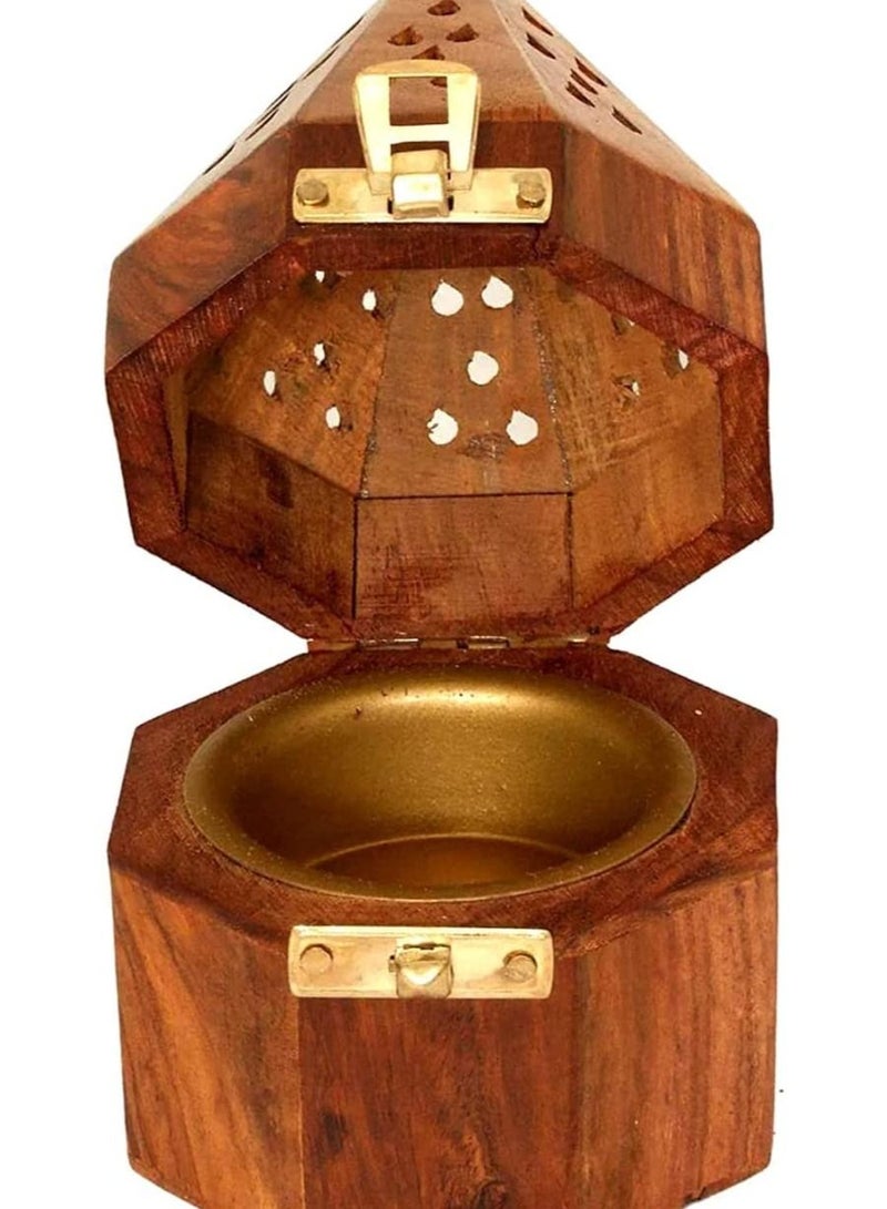 Wooden Bakhoor Burner/Mabkhara/pyramid shape incense burner/home fragramce/home decor/incense holder/lobandaan/bhakhoor burner