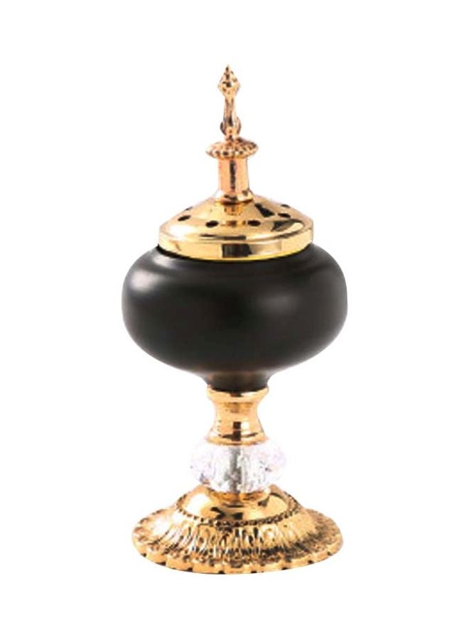 Incense Holder Black/Gold 16x8cm