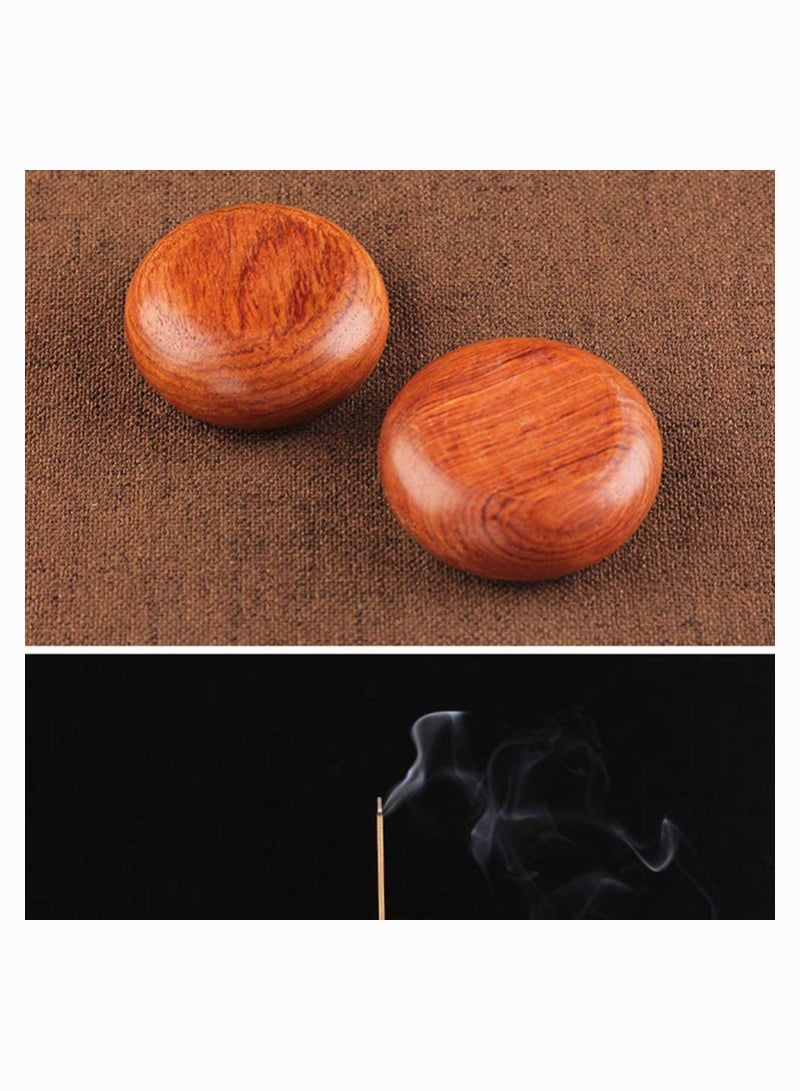 Incense Burner Bowl Wood Round Stick Holder Bowl, Natural Box, Indoor Aromatherapy Desktop Decoration Agarwood Burning Box