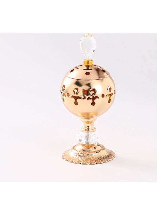 Incense Holder Golden/Clear 16x8cm