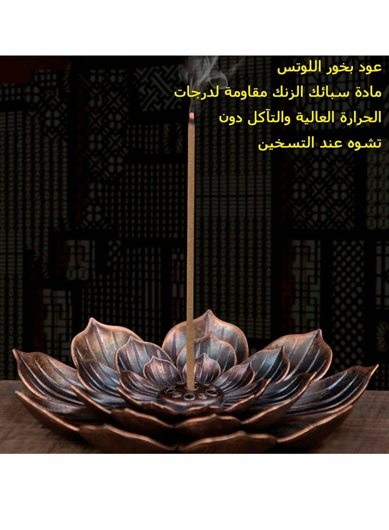 3 pack Incense Burner Bowl, Ceramic Handicraft Holder for Sticks, Coil Lotus Ash Catcher Tray 4.62 Inch Gray, Home Fragrance Accessories
