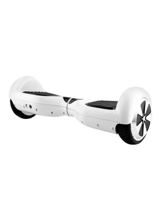 Electric Self Balancing Hoverboard With Protective Gears White 6.5inch