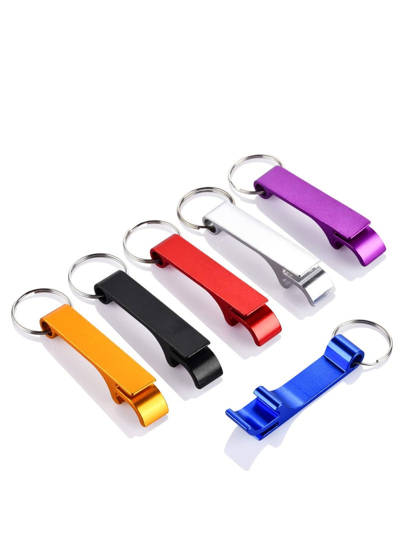 6PCS Colorful Bottle Openers, Premium Metal Keychain Bottle Opener, Beverage Bottle Opener for Men, Women, Small and Practical, Easy to Carry, Open the Lids of Bottle Easily