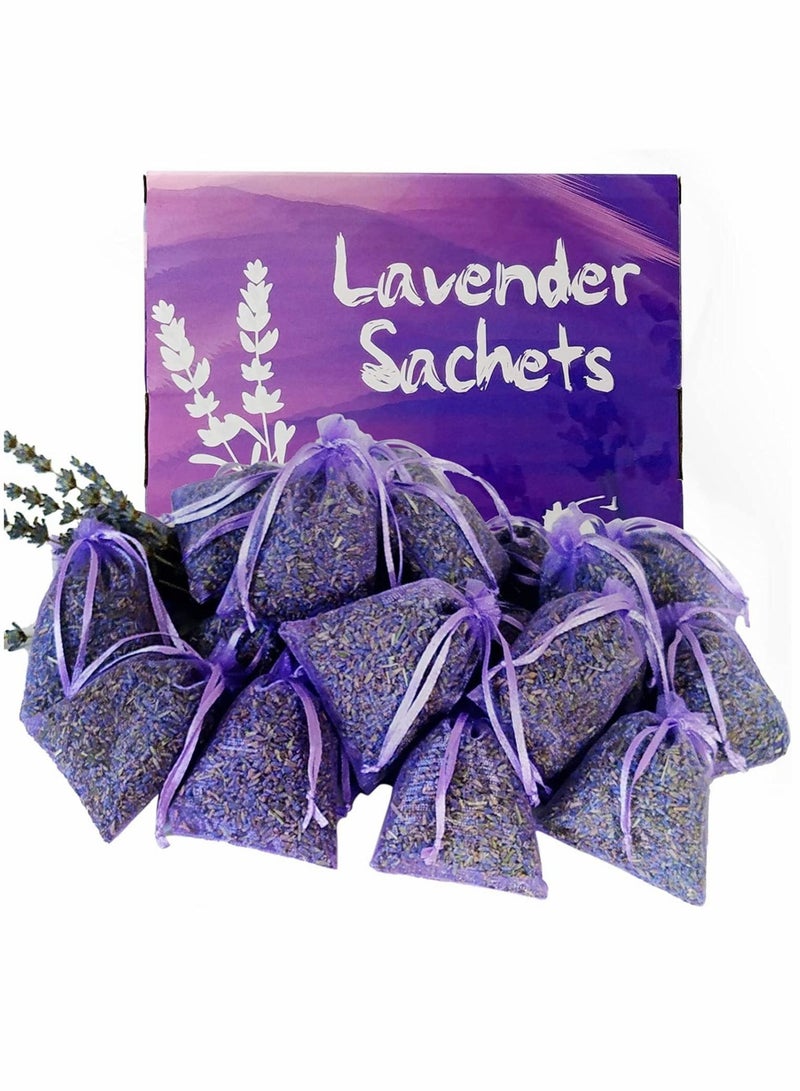 Lavender Sachet 24 Lavender Sachet Bags Filled with Premium Grade Dried Lavender Sachets for Drawers and Closets Bridal Shower Favors Home Fragrance Products Closet Deodorizer Fresheners