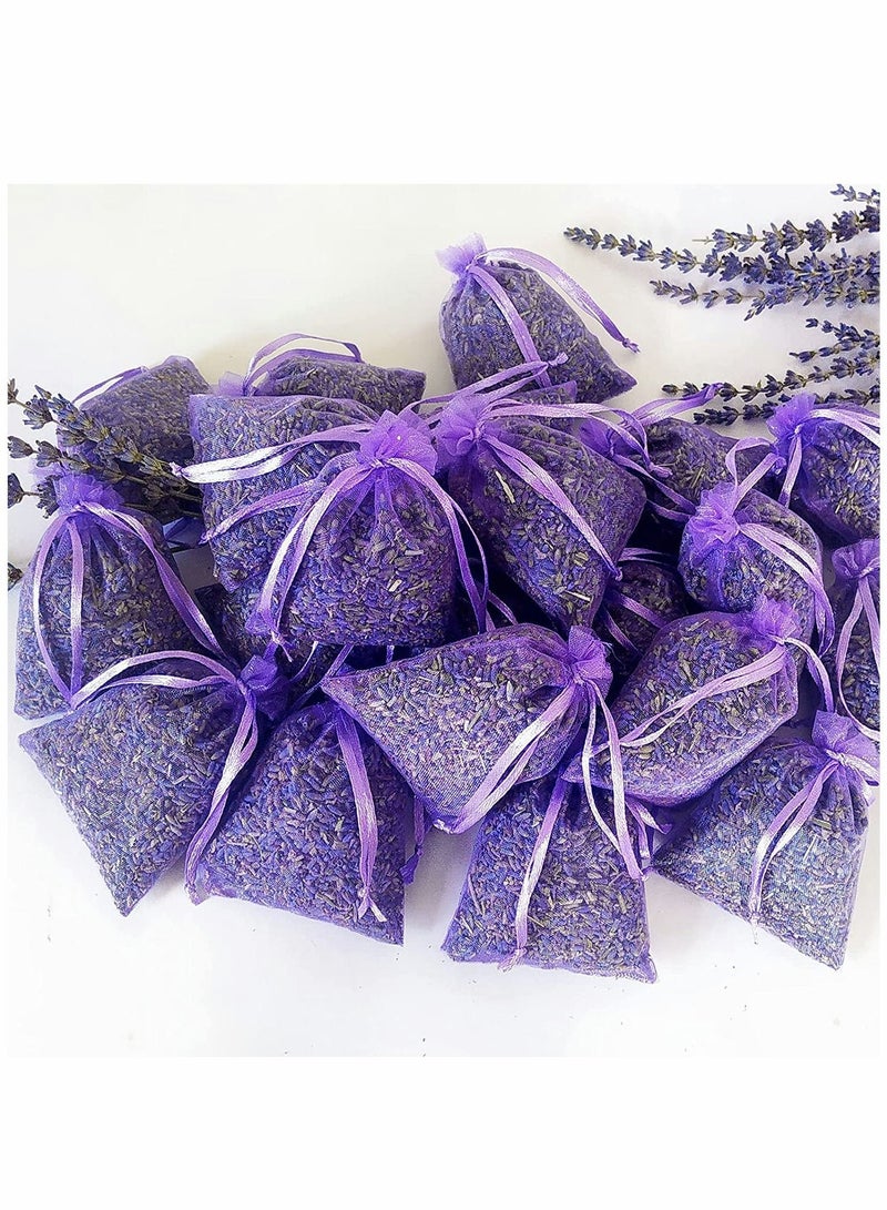 Lavender, Lavender Sachet, Filled with Premium Grade Dried Sachets for Drawers and Closets, Bridal Shower Favors, Home Fragrance Products, Closet Deodorizer Freshener, 10pcs