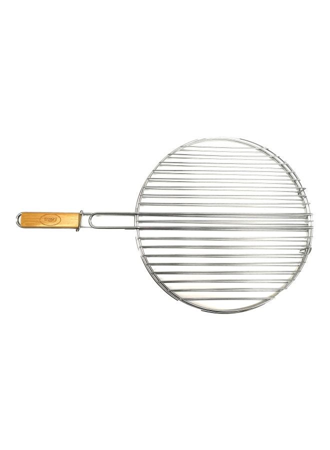 Stainless Steel Grilling Grid Silver/Beige 40cm