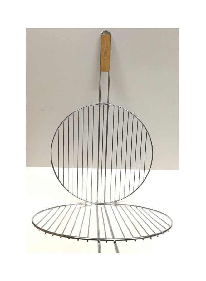 Stainless Steel Grilling Grid Silver/Beige 40cm