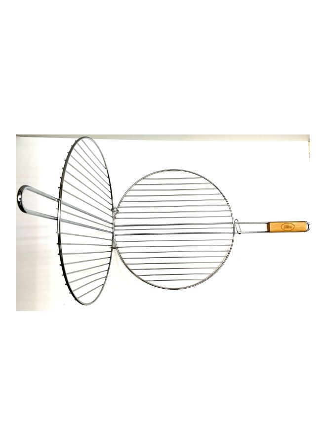 Stainless Steel Grilling Grid Silver/Beige 40cm