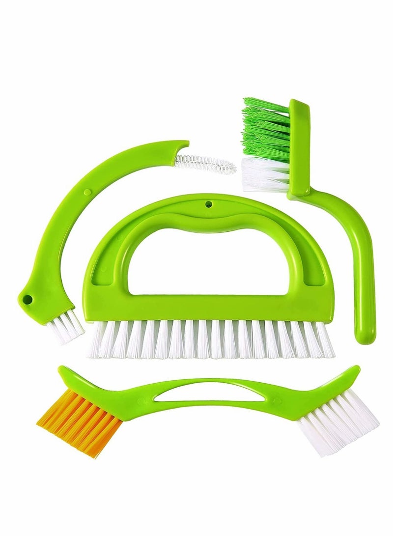 Grout Cleaner Brush (4 in 1) Tile Supplies to Deep Clean Lines, Detail Kitchen, Scrub Bathroom, Shower Home and Brushes Set
