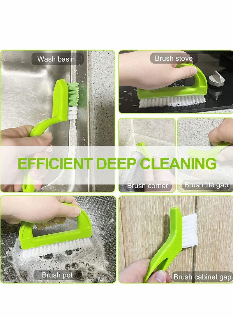 Grout Cleaner Brush (4 in 1) Tile Supplies to Deep Clean Lines, Detail Kitchen, Scrub Bathroom, Shower Home and Brushes Set