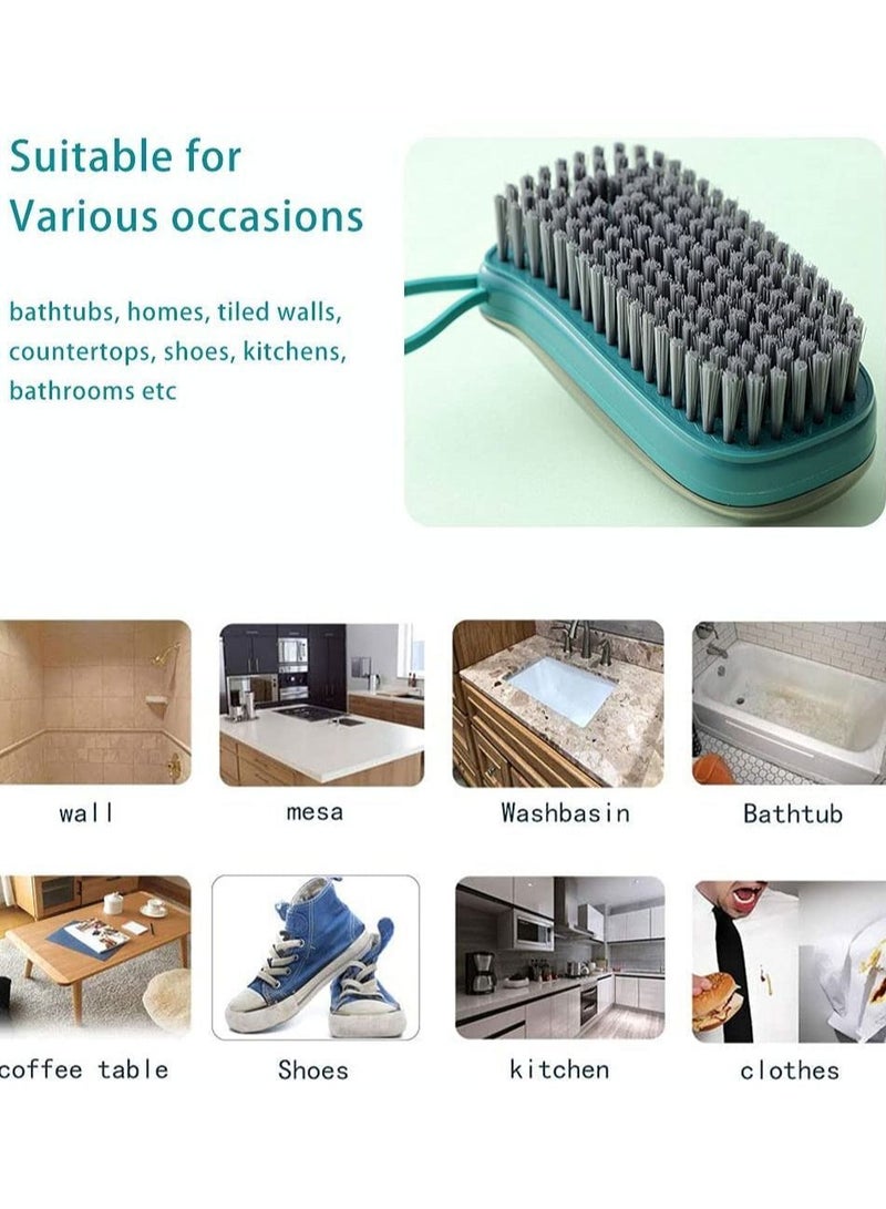 1pc Dishwashing Cleaning Brush, Anti-Slip Design High Quality Durable Soft Bristle Brush for Bathtub, Tile, Sink, Curtain Tablecloth Scrubbing