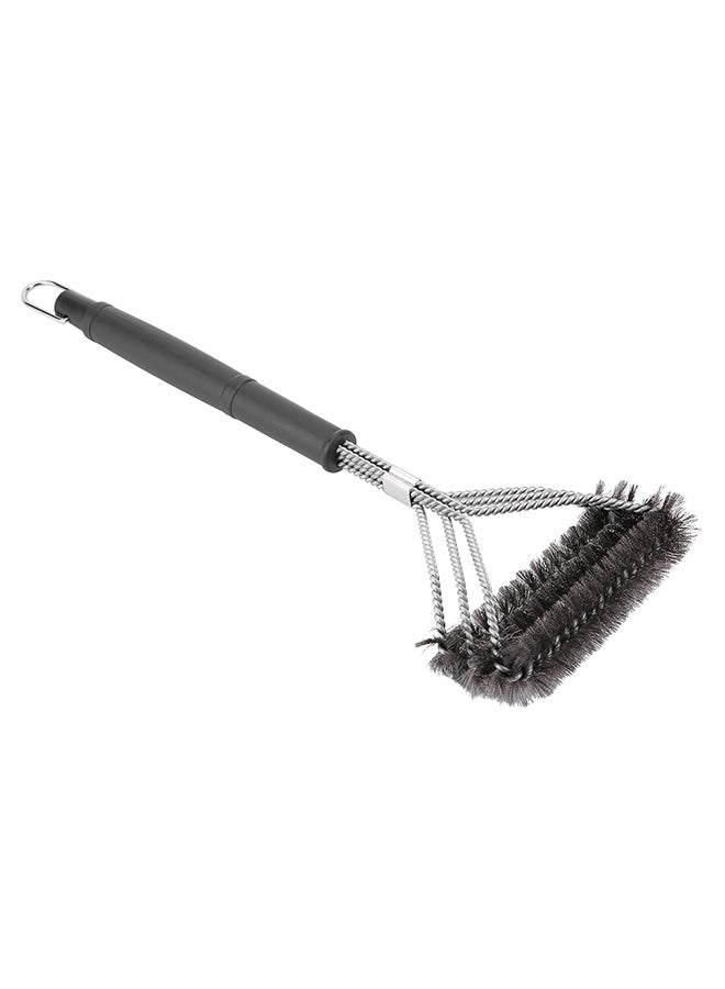 Barbecue Grill Cleaning Brush With Hook Black/Silver