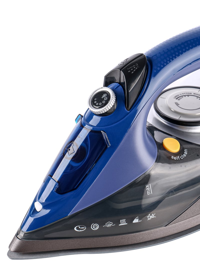 Namson Steam Iron Powerful Burst of Steam - Dry/Steam/Spray Functions, Adjustable Temperature Control, Ceramic Soleplate - 2200W