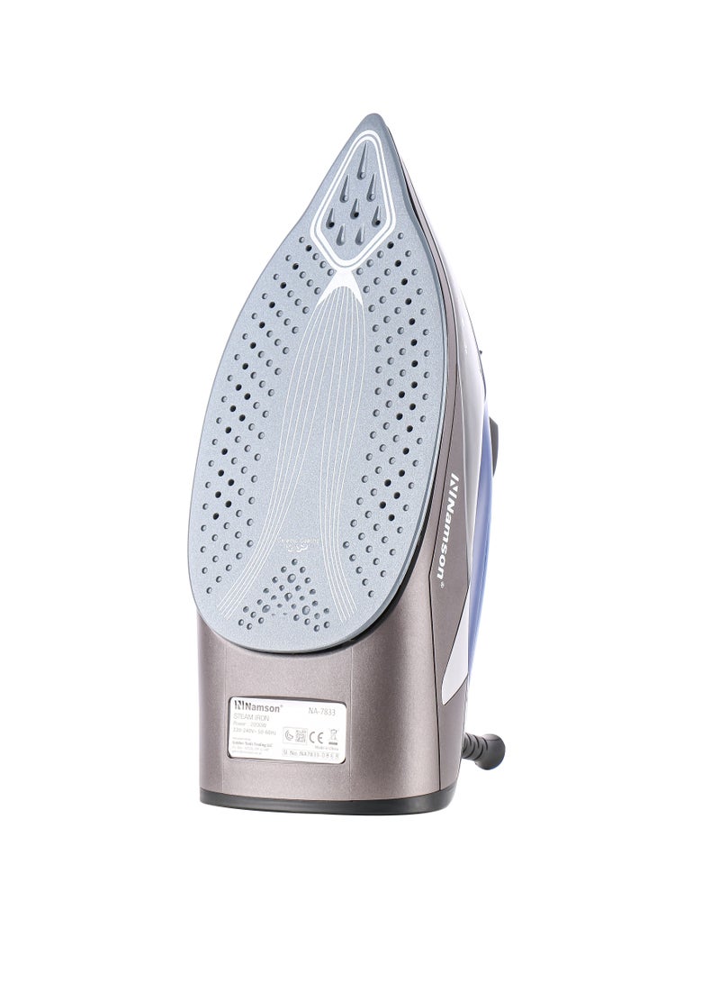 Namson Steam Iron Powerful Burst of Steam - Dry/Steam/Spray Functions, Adjustable Temperature Control, Ceramic Soleplate - 2200W