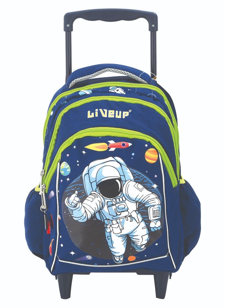 Live up Astronaut navy blue kindergarten trolley bag (22*9*39)