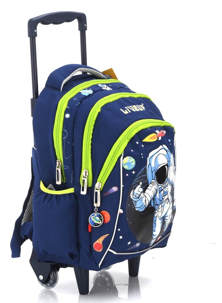 Live up Astronaut navy blue kindergarten trolley bag (22*9*39)