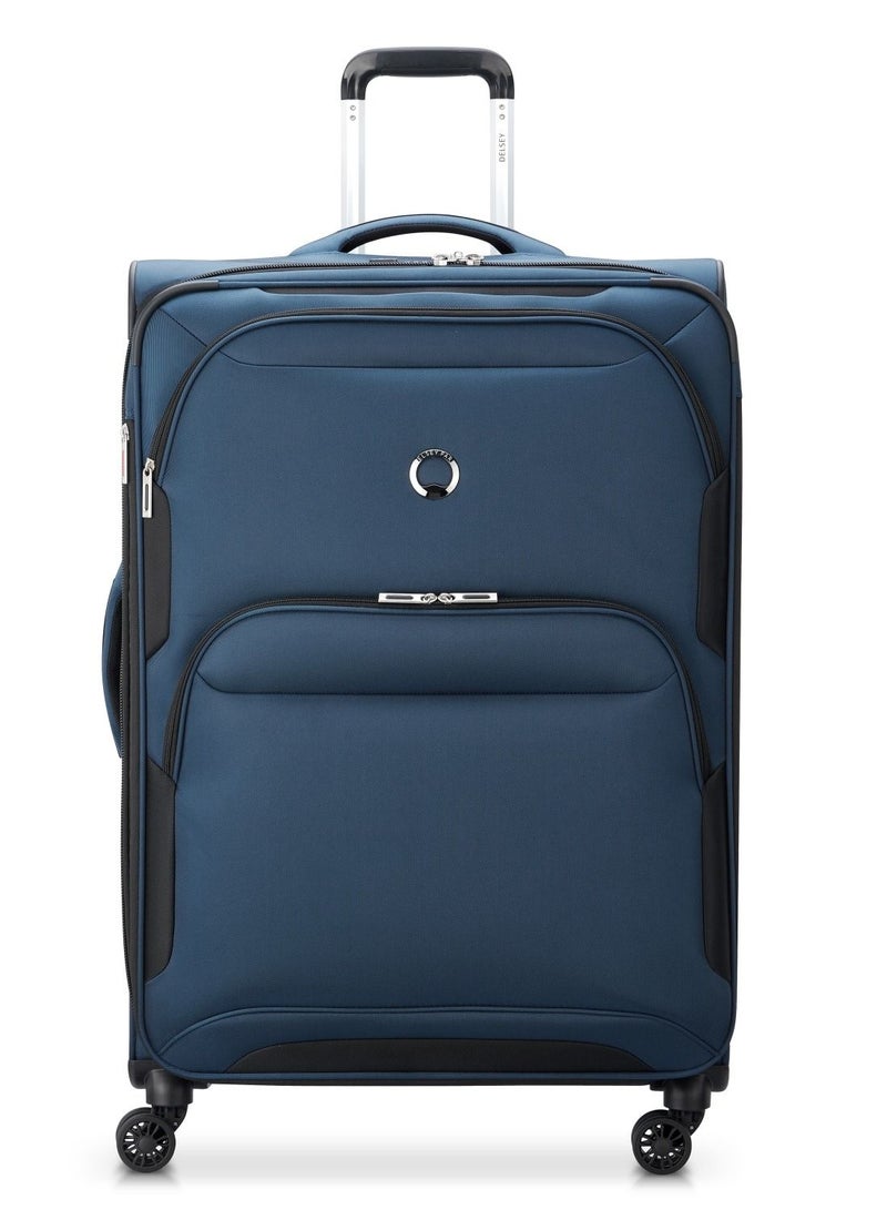 Delsey Sky Max 2.0 79.5cm Softcase 4 Double Wheel Expandable Check-In Luggage Trolley Blue - 00328483002Z9