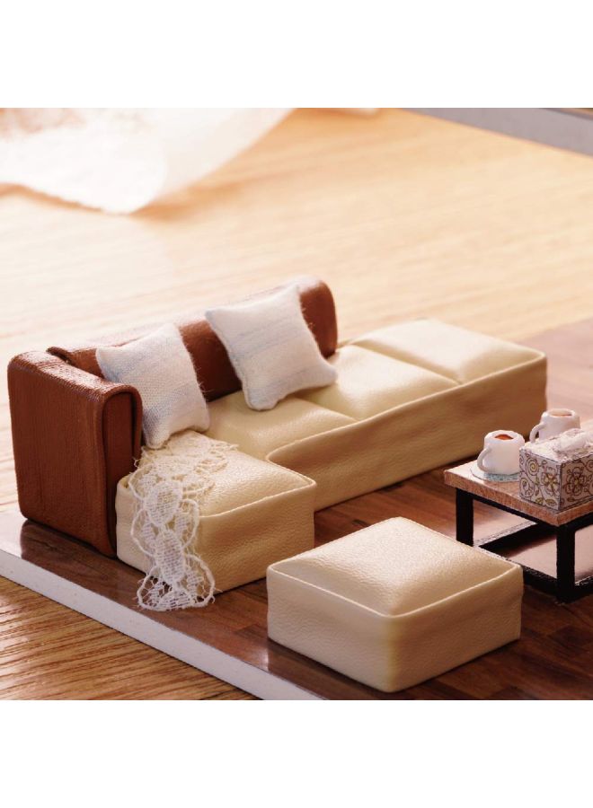 3D Wooden House Room With Furniture Led Lights Toy