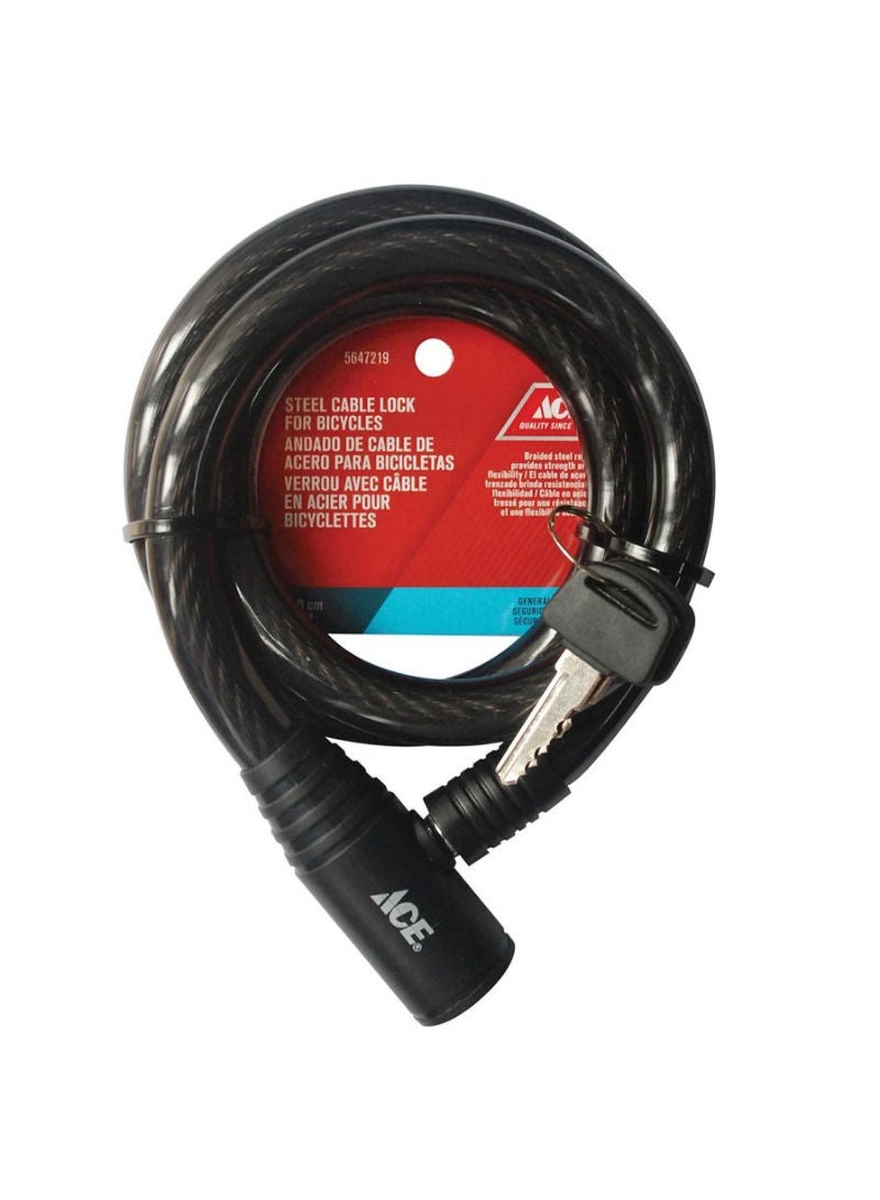 Steel Bicycle Cable Lock W Keys 100 x 1 5 cm