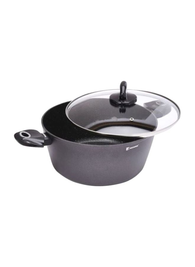 Orion Forged Aluminium Induction Bottom Non-Stick Casserole With Lid Black 28cm