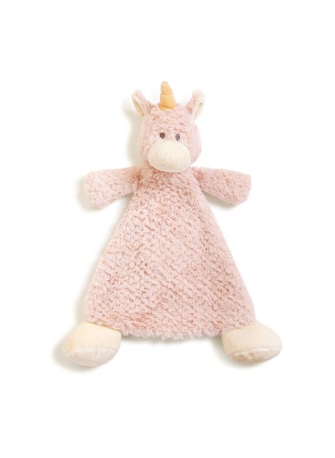 Wendy Unicorn Rose Pink Children Plush Rattle Blankie