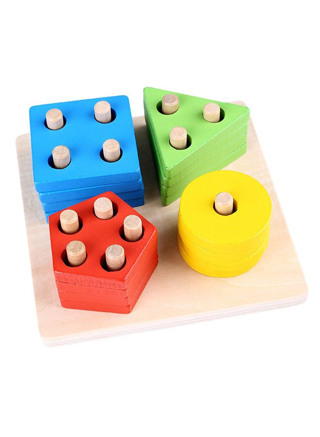 Geometric Sorting Shape Board Blocks Montessori Puzzle Toy