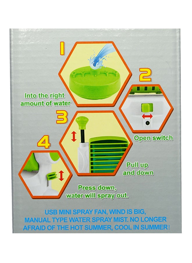 Mini Fan Water Spray Green