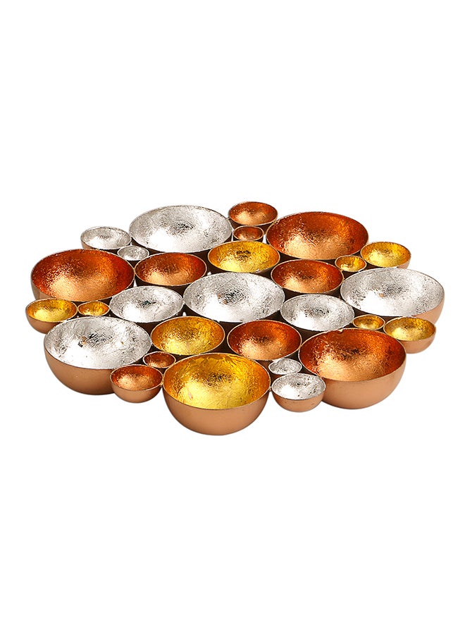 Table Top Tealight Holder Copper/Gold/Silver 30 x30x4cm