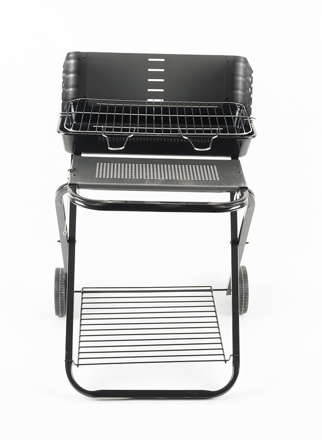 Charcoal Barbecue Folding Trolly black 52x30centimeter