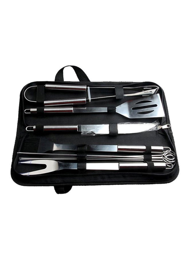 BBQ Grill Tools Set Silver/Black