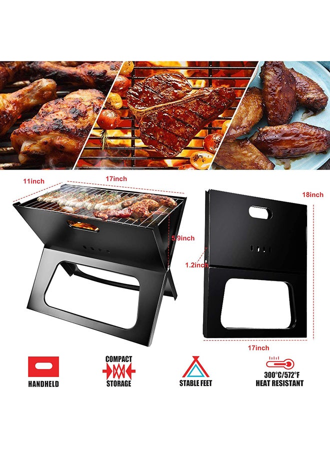 Charcoal Barbecue Grill Black 48x31x40cm