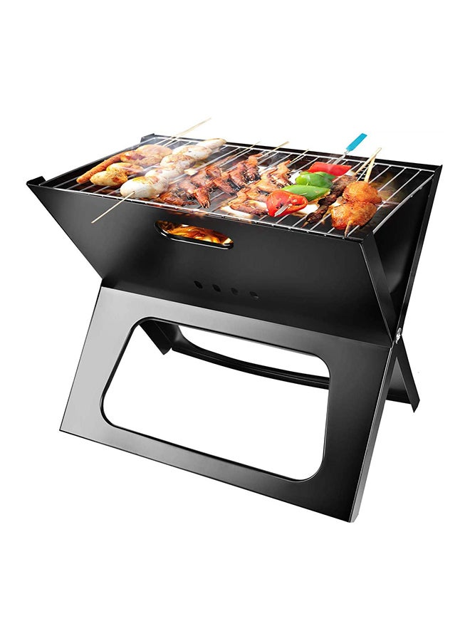 Portable BBQ Charcoal Grill Black 48x31x40cm