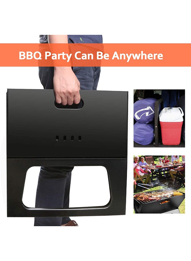 Portable BBQ Charcoal Grill Black 48x31x40cm