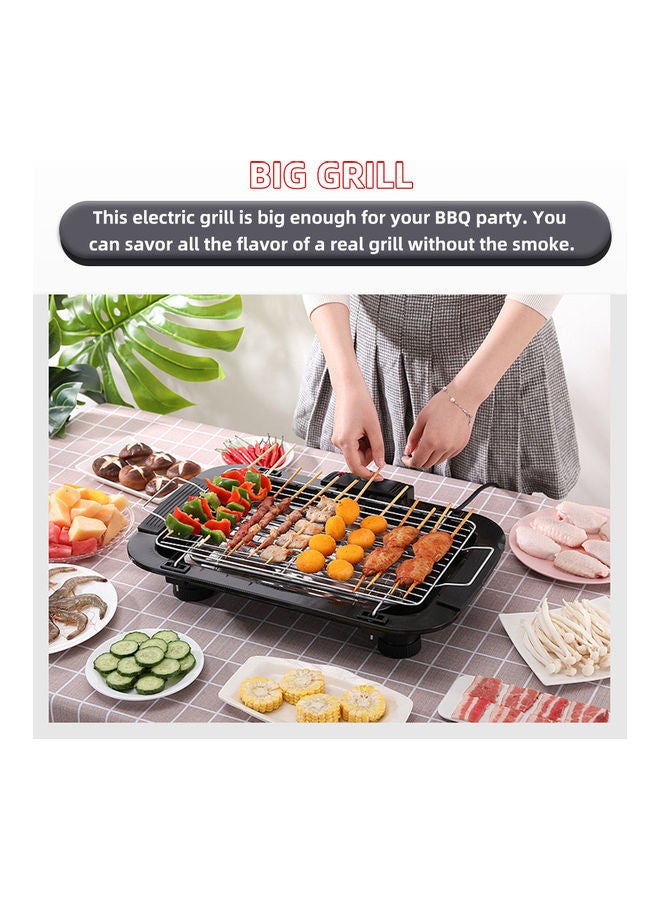 Smoke-less BBQ Grill Electric Griddle Removable Black 49*10*36cm