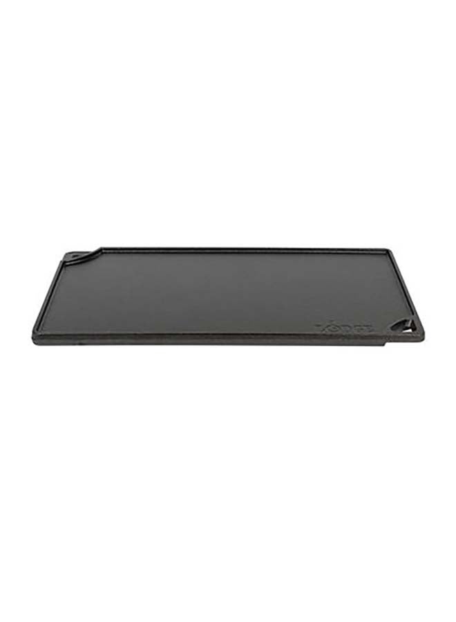 Pre-Seasoned Cast Iron Rectangular Reversible Grill Black