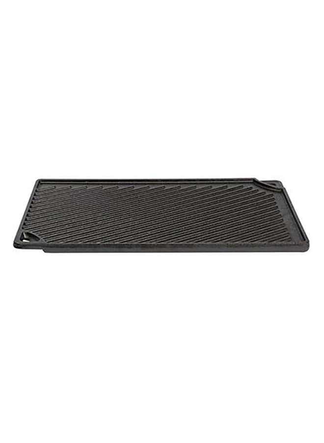 Pre-Seasoned Cast Iron Rectangular Reversible Grill Black