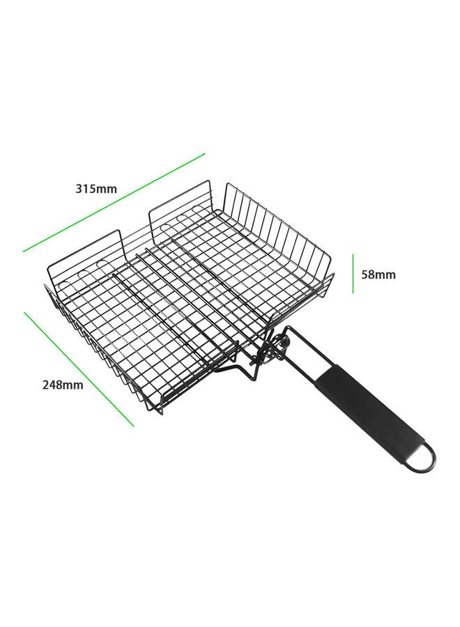 Grilling Nonstick Basket With Lid Durable Metal Barbecue Tool Multicolor