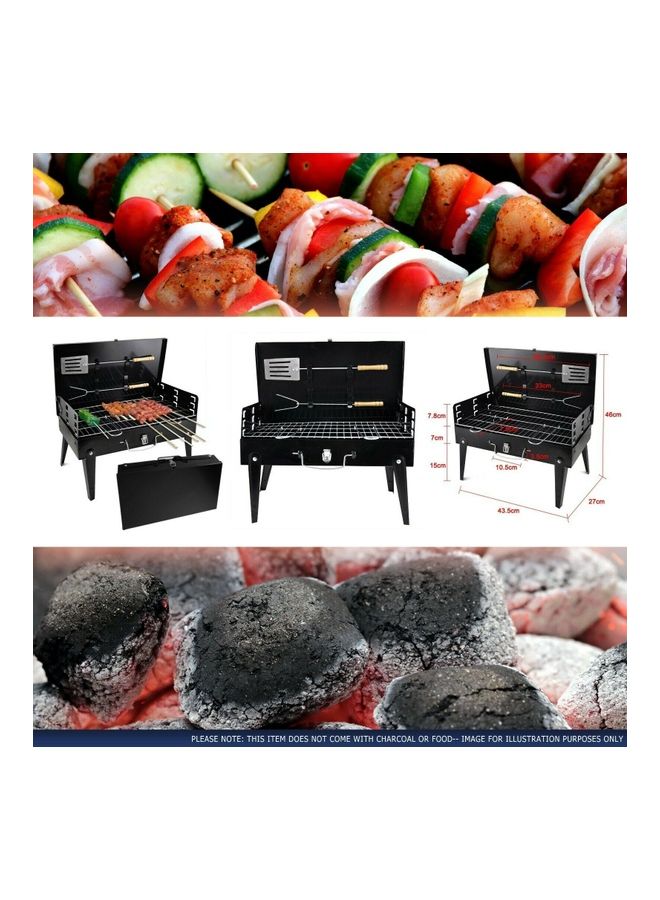 Barbecue Grill Set Black 43x42x26cm