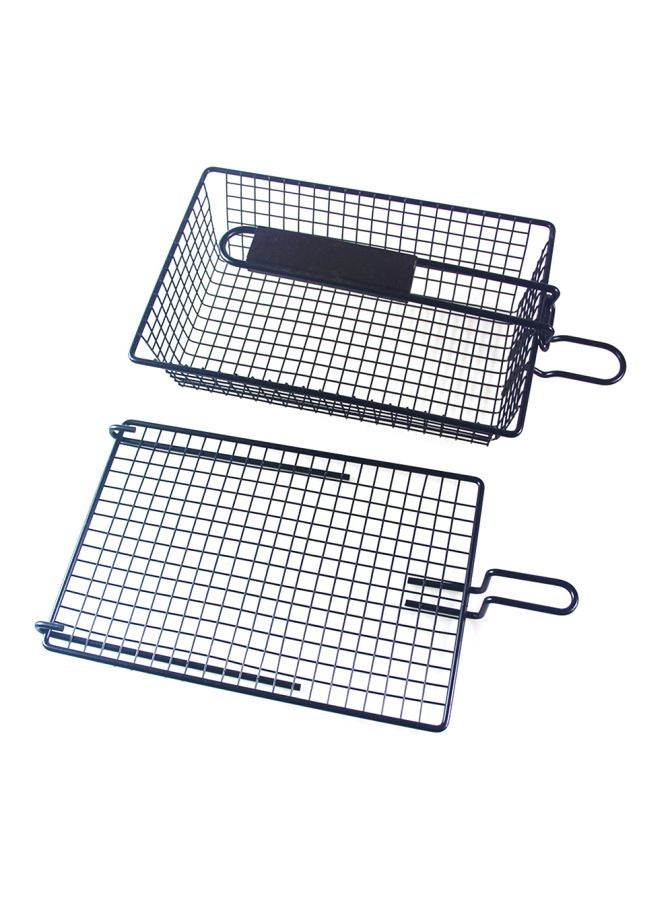 Non-Stick Grill Basket With Lid Silver