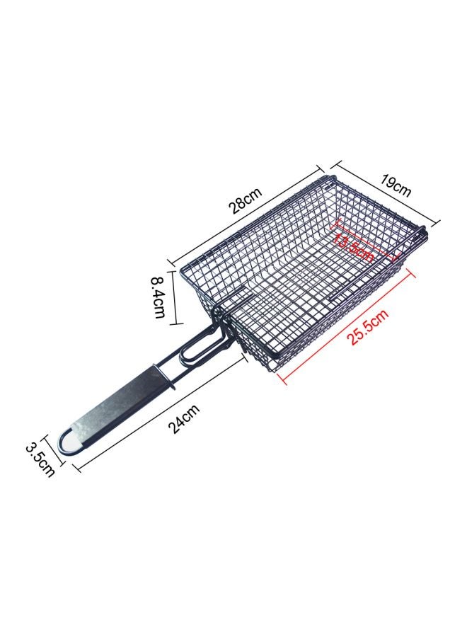 Non-Stick Grill Basket With Lid Silver