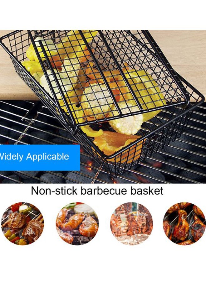 Non-Stick Grill Basket With Lid Silver