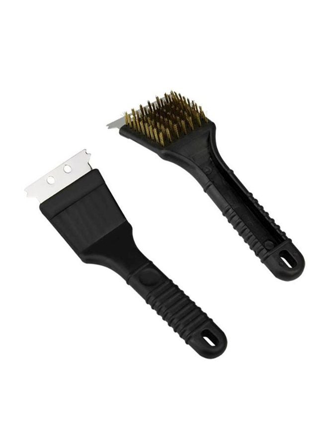 Barbecue Oven Grill Cleaning Brush Black 21x8cm
