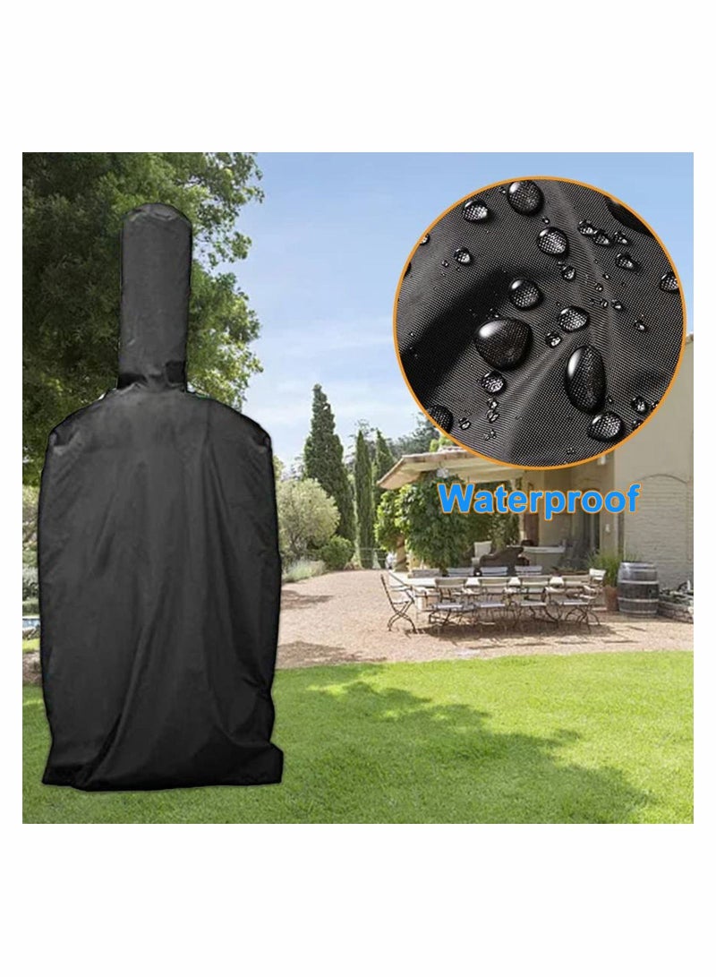 Outdoor Pizza Oven Cover 210D Garden Black Protection Weather Resistant Dustproof BBQ Rain for Wood Fired Cha Rcoal Bread 165x65x45CM