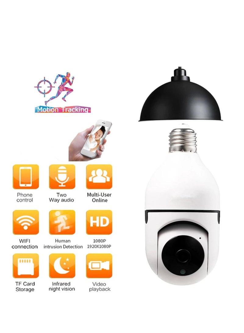 Smart Bulb WiFi Camera: Home Surveillance IP Camera with Night Vision and Alarm