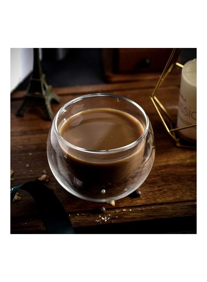 2-Piece Double Walled Espresso Cups Clear