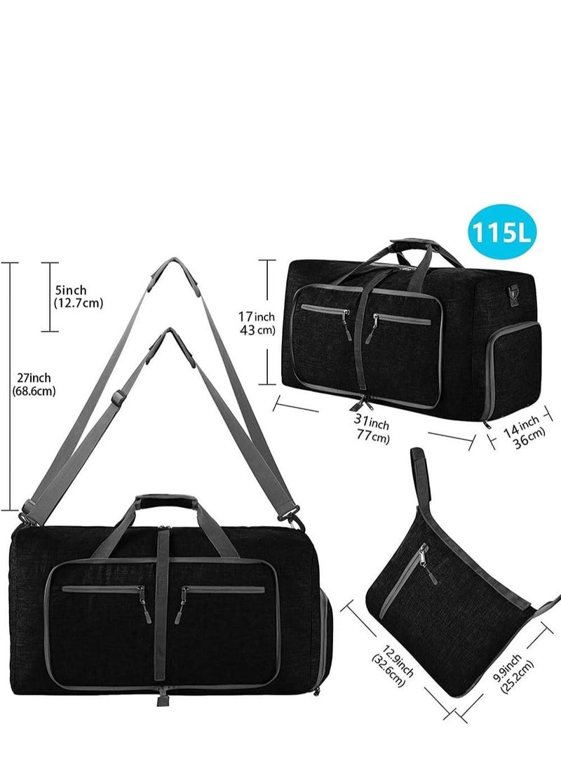 COOLBABY Travel Duffle Bag,115L Foldable Travel Duffel Bag with Shoes Compartment Overnight Bag for Men Women Waterproof