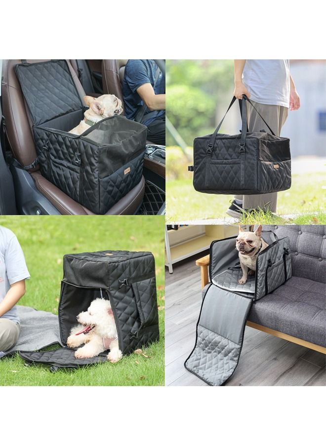 Neostyle 3 in 1 Dog Car Seat with Harness and Storage Bag Grey