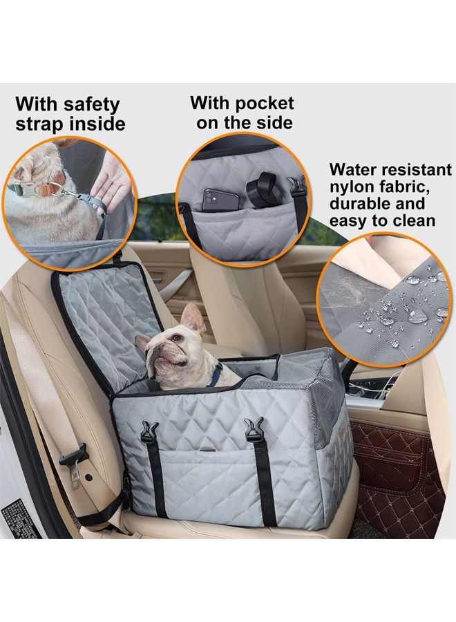 Neostyle 3 in 1 Dog Car Seat with Harness and Storage Bag Grey